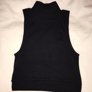 Mock neck muscle tee